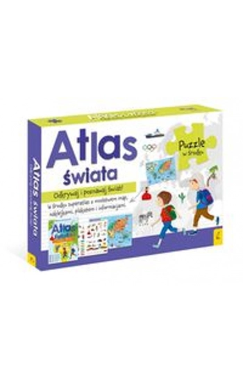 Atlas Świata - Atlas+Plakat z mapą+Puzzle - zbiorowa praca
