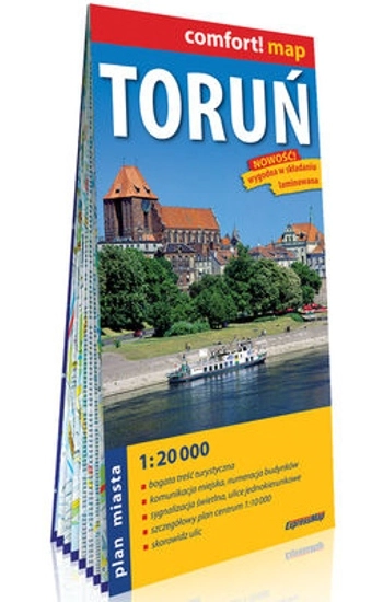 Toruń laminowany plan miasta 1:20 000 - zbiorowa praca