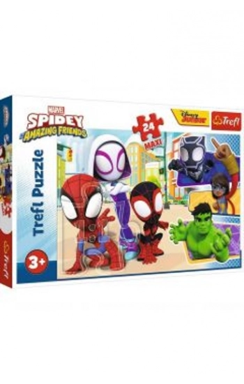 Puzzle 24 Maxi Spidey i przyjaciele Spidey and his Amazing Friends Marvel 14348 - zbiorowa praca