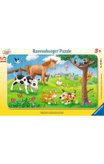 Puzzle 2D 15 ramkowe Miłośnicy słodkich zwierząt 6066 - zbiorowa praca