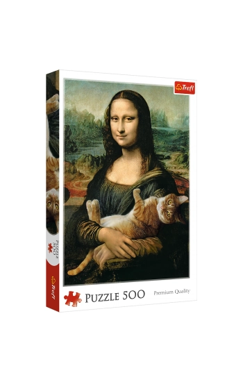 Puzzle 500 Mona Lisa i kot mruczek 37294 - zbiorowa praca