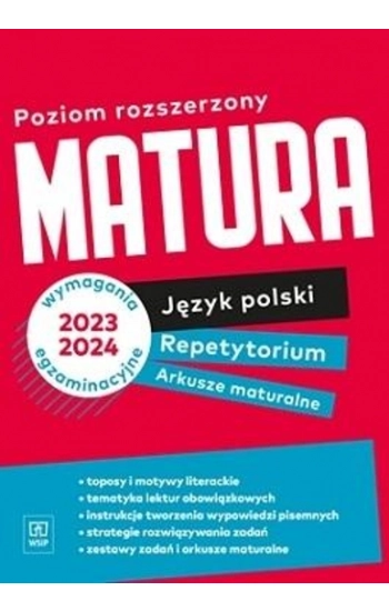 Nowe Repetytorium 2023 język polski arkusze maturalne zakres rozszerzony - Opracowanie zbiorowe