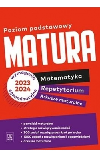 Nowe Repetytorium 2023 matematyka arkusze maturalne zakres podstawowy - Adam Makowski, Piotr Darmas