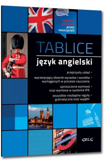 Tablice język angielski GREG - Jacek Paciorek