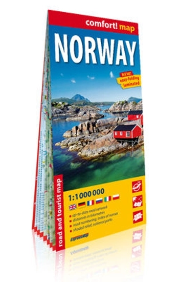 Norwegia (Norway) laminowana mapa samochodowo-turystyczna 1:1 000 000 - zbiorowa praca