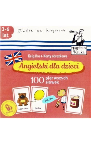 Angielski dla dzieci 100 pierwszych słów Książka + karty obrazkowe - praca zbiorowa