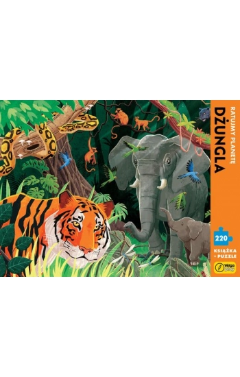 Książka i puzzle Ratujmy planetę Dżungla 220 elementów - Ester Tomè