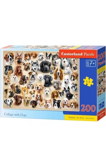 Puzzle 200 Kolaż z psami B-222162