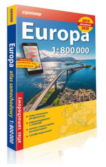 Europa atlas samochodowy 1:800 000 - zbiorowa praca
