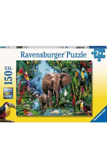 Puzzle 2D 150 Słonie w dżungli XXL 12901 - zbiorowa praca