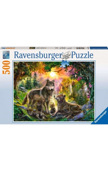 Puzzle 2D 500 Rodzina wilków 14745 - zbiorowa praca