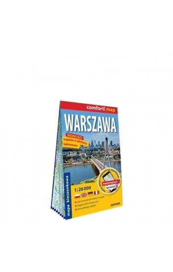 Warszawa kieszonkowy laminowany plan miasta 1:26 000 - praca zbiorowa