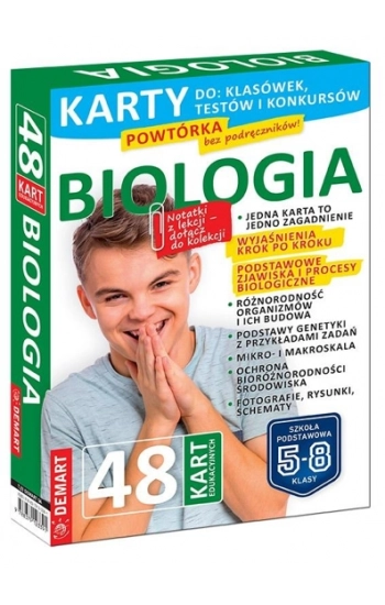 Biologia Karty edukacyjne Szkoła podstawowa 5-8 - praca zbiorowa