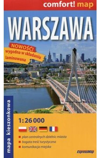 Warszawa comfort! map laminowana mapa kieszonkowa 1:26 000 - zbiorowa praca