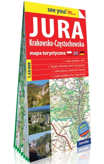 Jura Krakowsko-Częstochowska papierowa mapa turystyczna 1:50 000 - praca zbiorowa