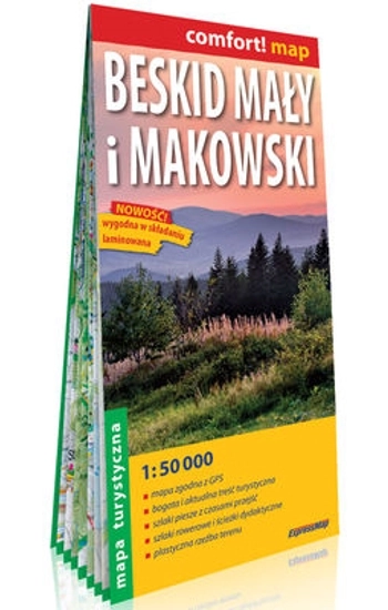 Beskid Mały i Makowski laminowana mapa turystyczna 1:50 000 - praca zbiorowa