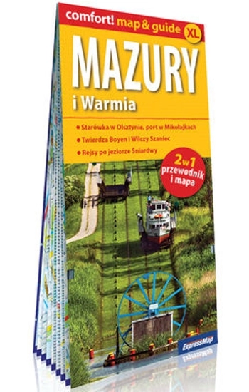 Mazury i Warmia laminowany map&guide XL 2w1: przewodnik i mapa - praca zbiorowa