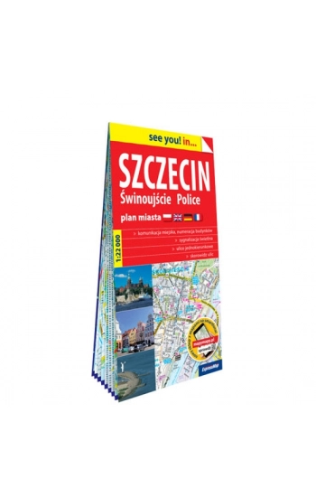 Szczecin papierowy plan miasta 1:22 000 - praca zbiorowa